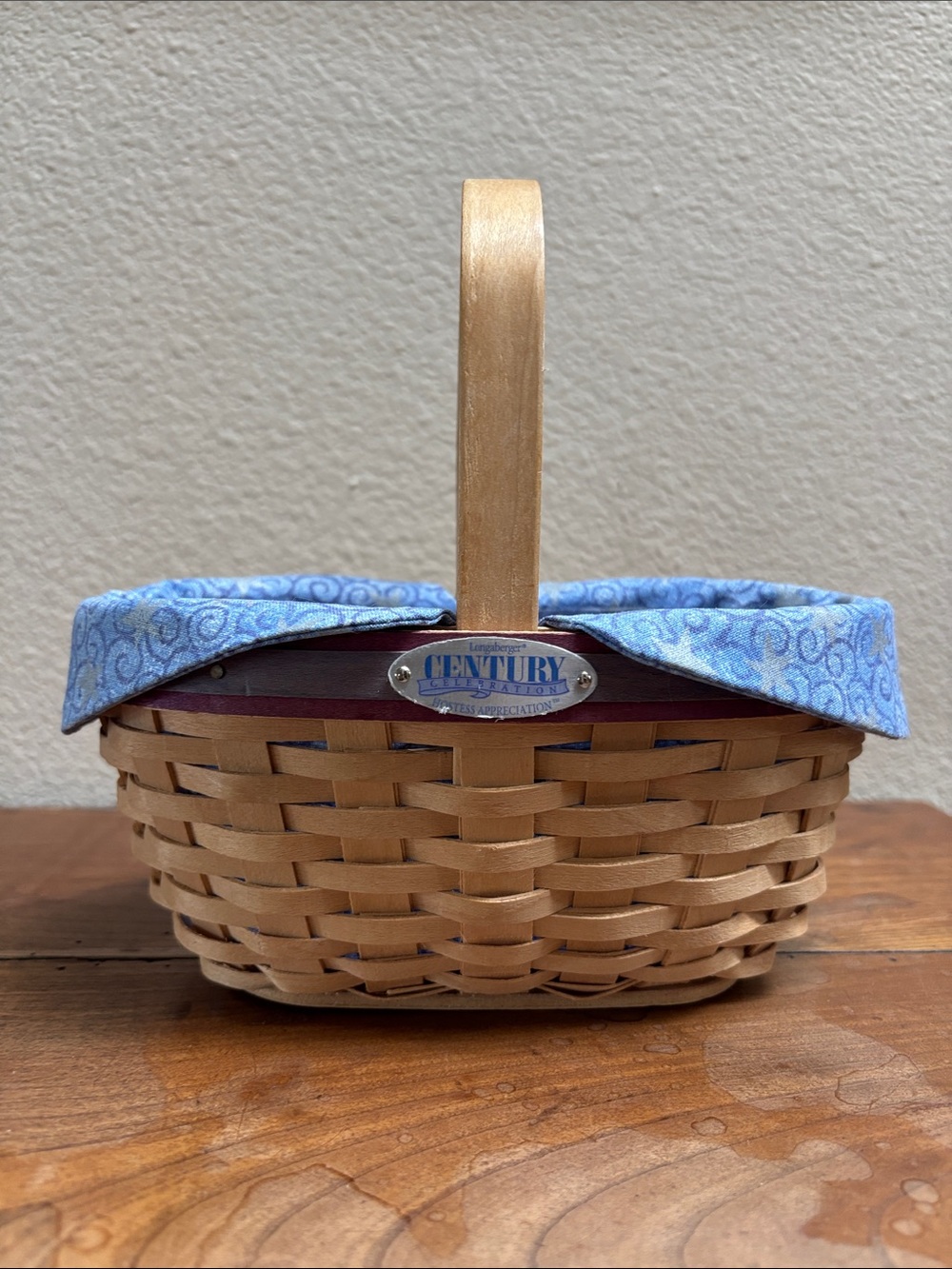 Longaberger Century Celebration Hostess Appreciation Basket, Liner, Protectors